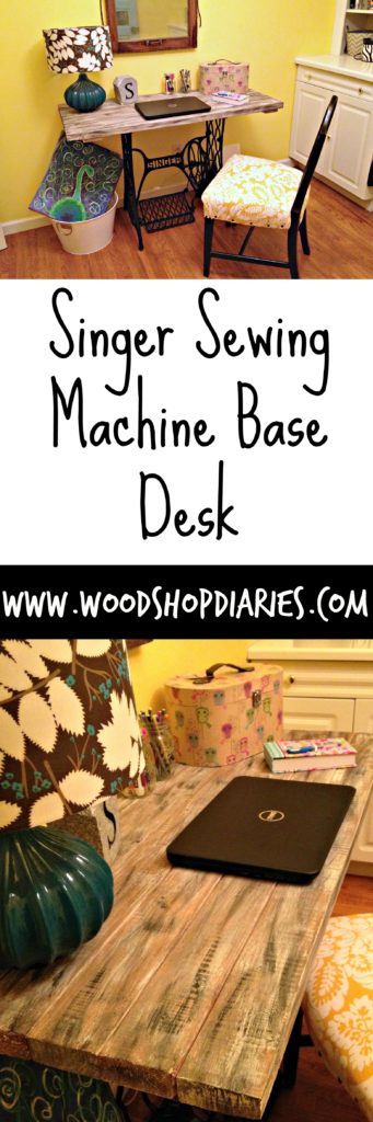 Trash Turned Treasure--Singer Sewing Machine Base Desk