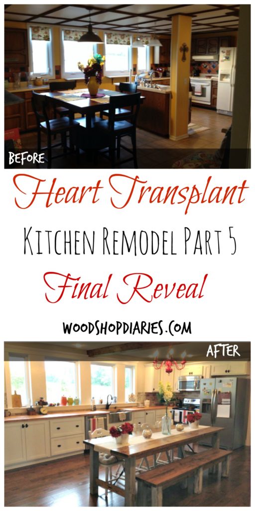 Dark and Yellow to Bright and Airy Kitchen Remodel Reveal--Kitchen Remodel Part 5 Final Reveal--Woodshop Diaries