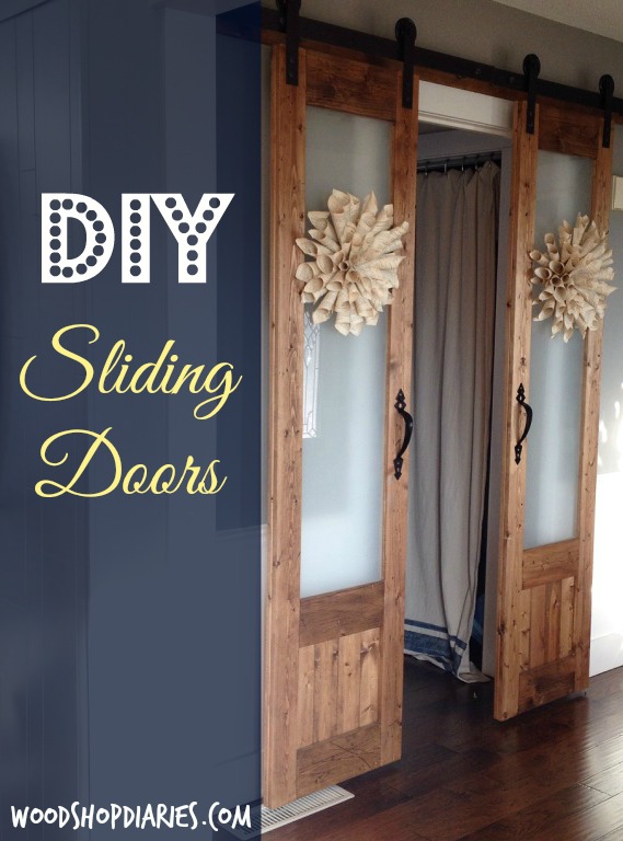 Dress Up the Mess Sliding Doors to Laundry Room