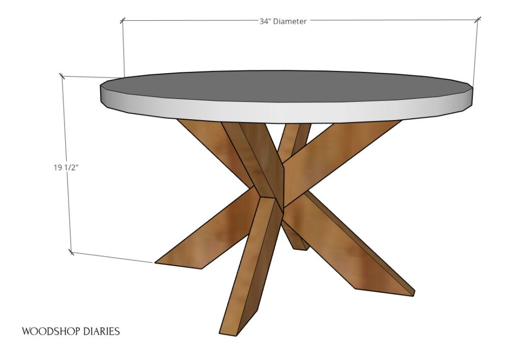 Diy Coffee Table Easy X Base, Diy Round Coffee Table