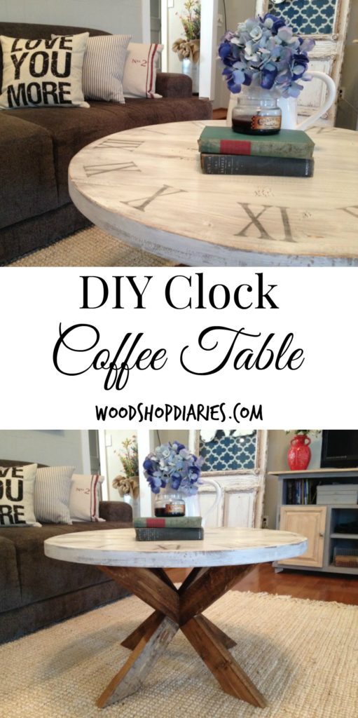 Diy Coffee Table Easy X Base, Coffee Table With Built In Clock