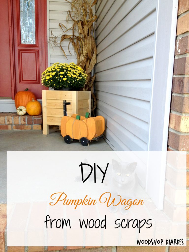 How to make a DIY pumpkin wagon from wood scraps