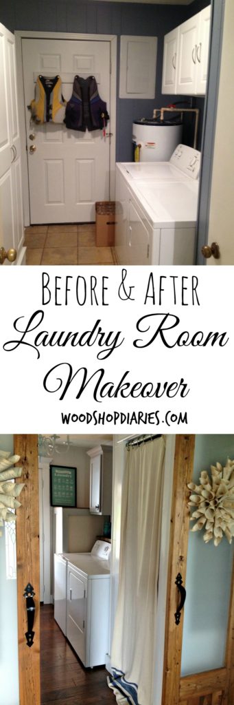 Laundry Room Makeover on a Budget--How my laundry room became my favorite room in the house--Woodshop Diaries
