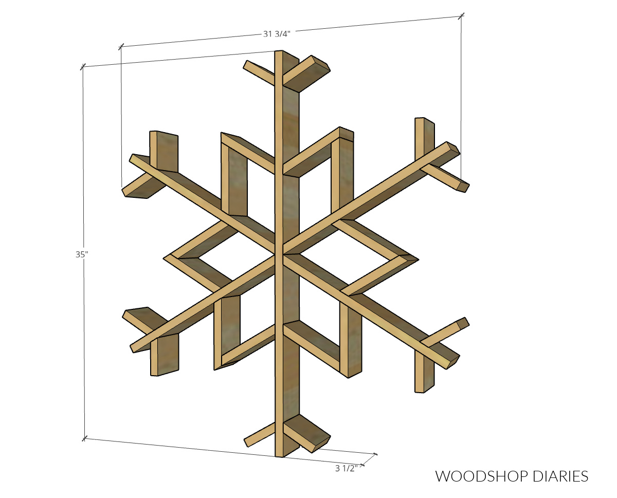 Wooden Snowflakes