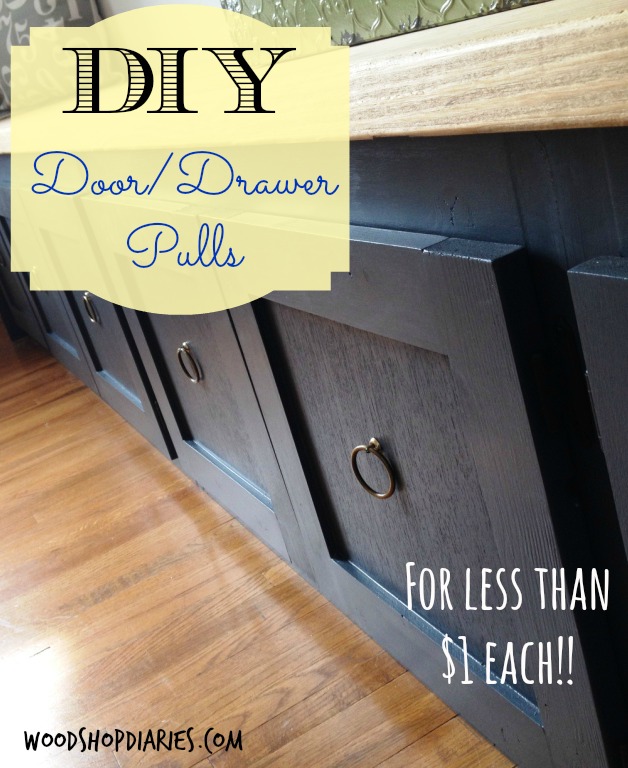 Adorable, super cheap DIY door/drawer pulls for less than $1 each!--WoodshopDiaries