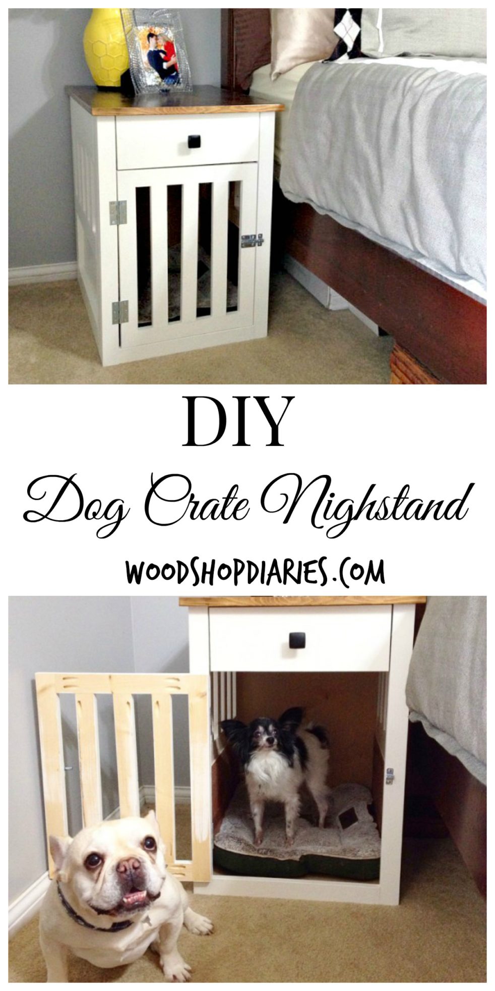 Going to the DogsDIY Dog Crate Nightstands