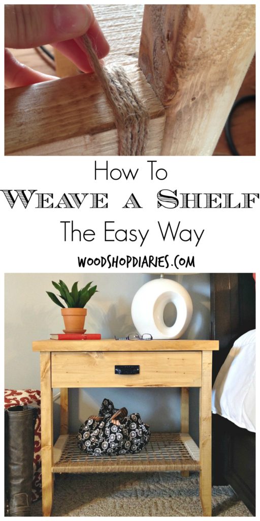 The easy way to weave a shelf--Woodshop Diaries