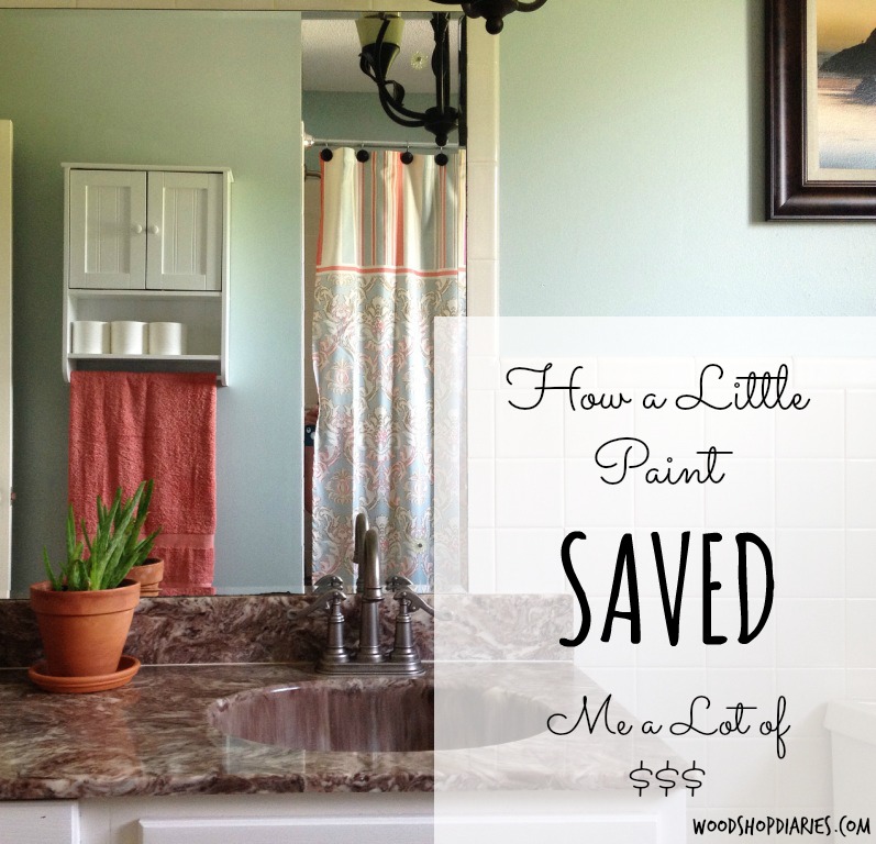 How a Little Paint Saved Me a Lot of Money--Simple Bathroom Update--Woodshop Diaries