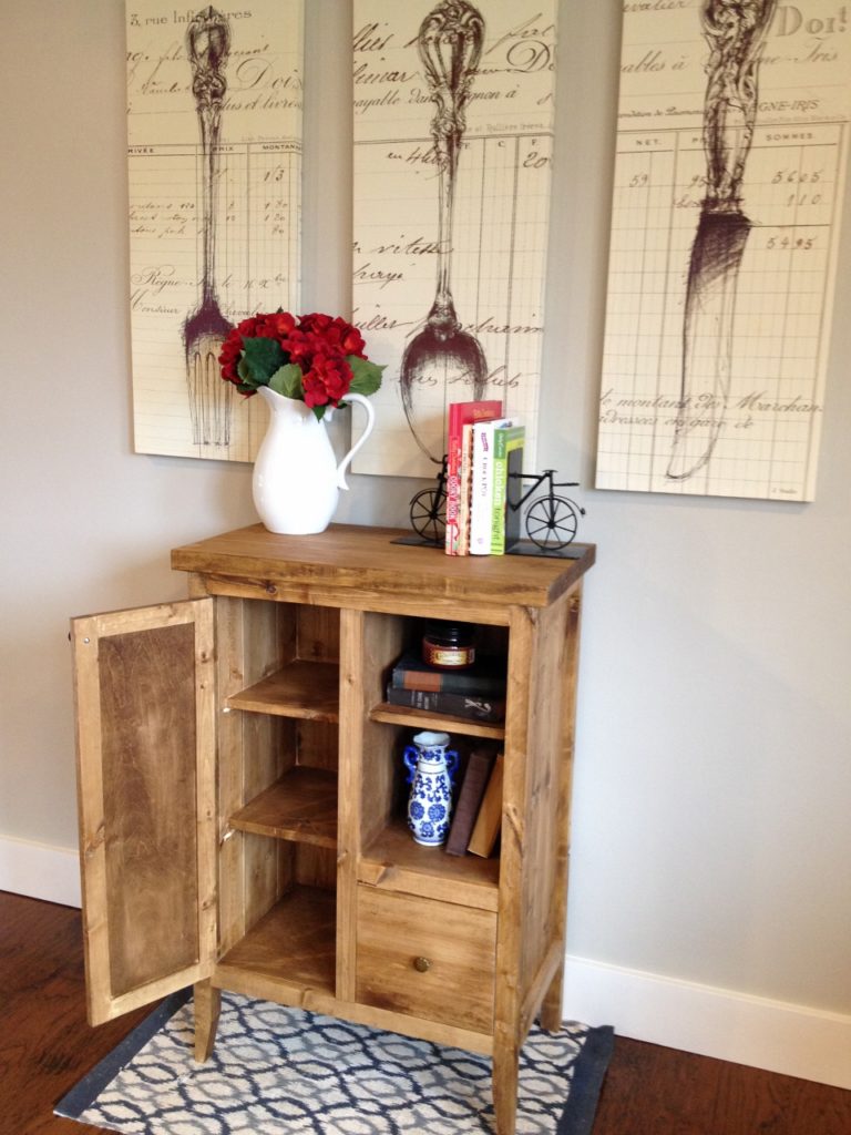 coffee cabinet door opened