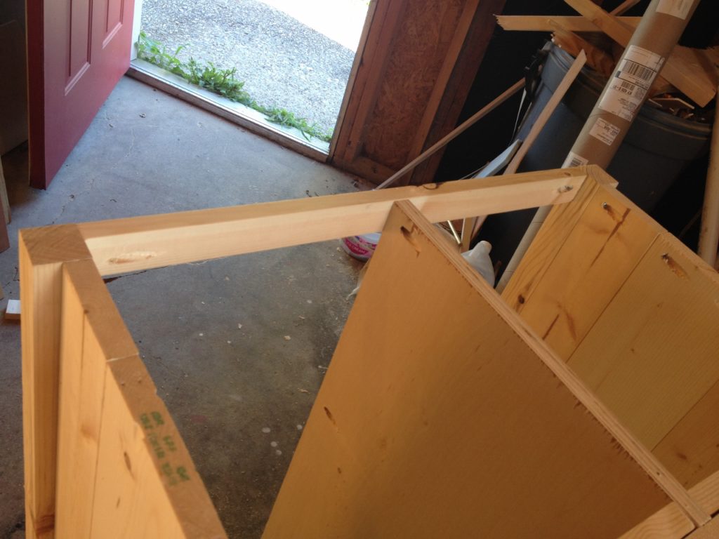 coffee cabinet face frame top