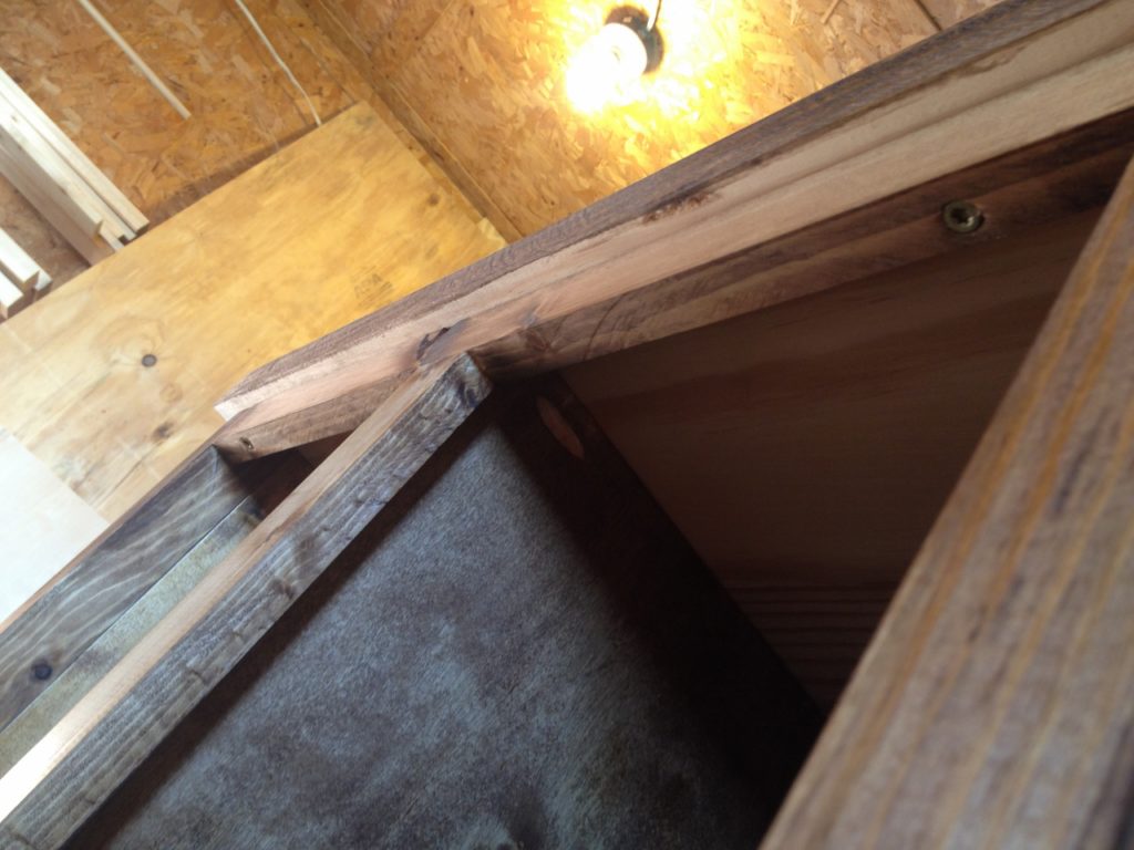 coffee cabinet screw top in place