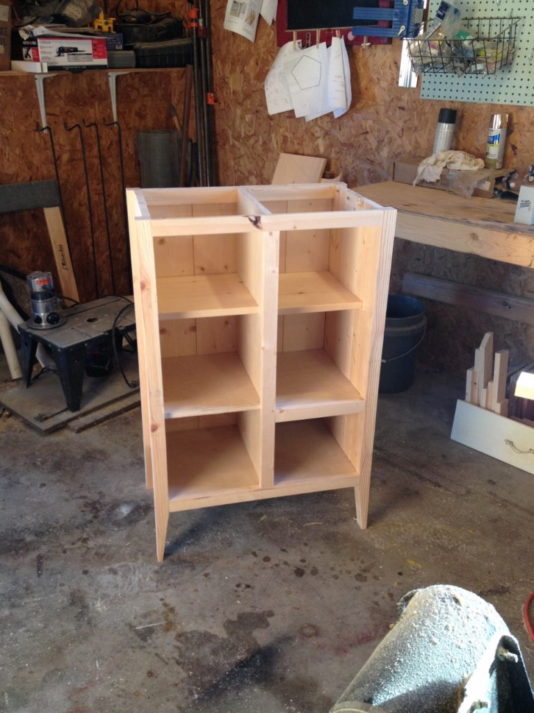 coffee cabinet shelves added