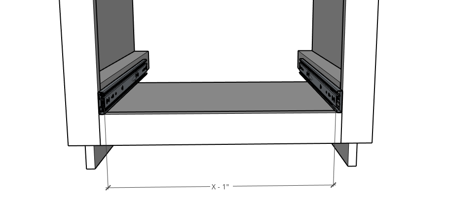 Appropriate measuring for drawers in cabinets with face frames