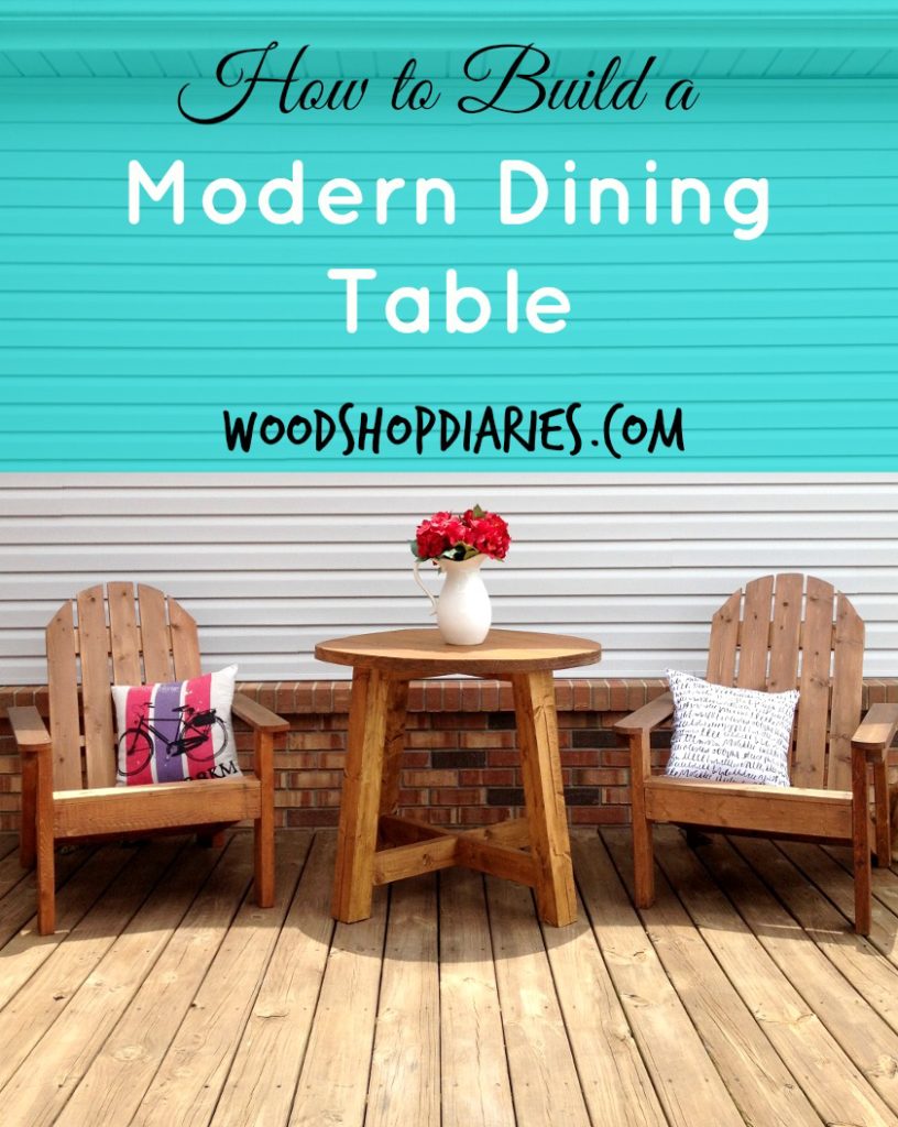 Build this simple modern dining table for about $30 in lumber--Woodshop Diaries
