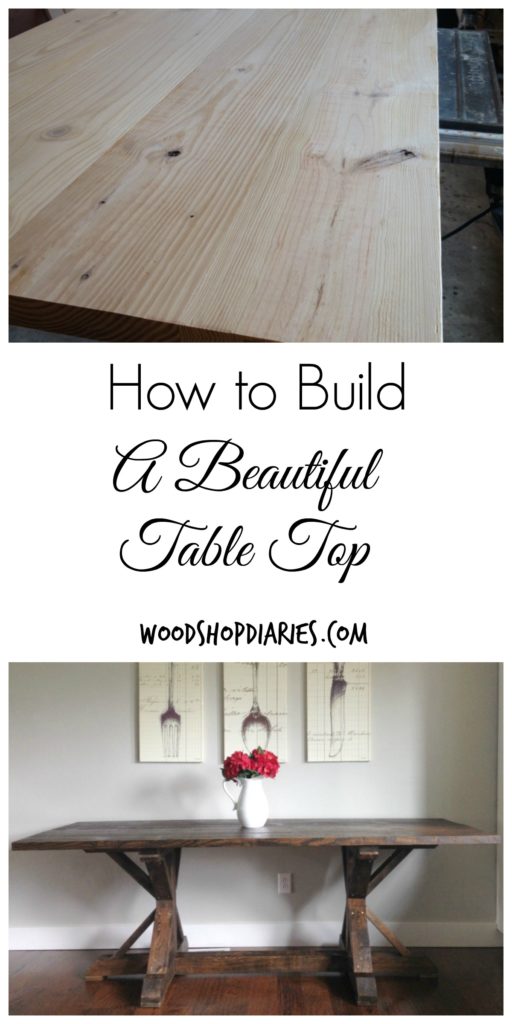 Building a table top is the easy part, deciding on a base is what's difficult!  Find out how to build a table top that will last forever and doesn't require fancy tools--Woodshop Diaries