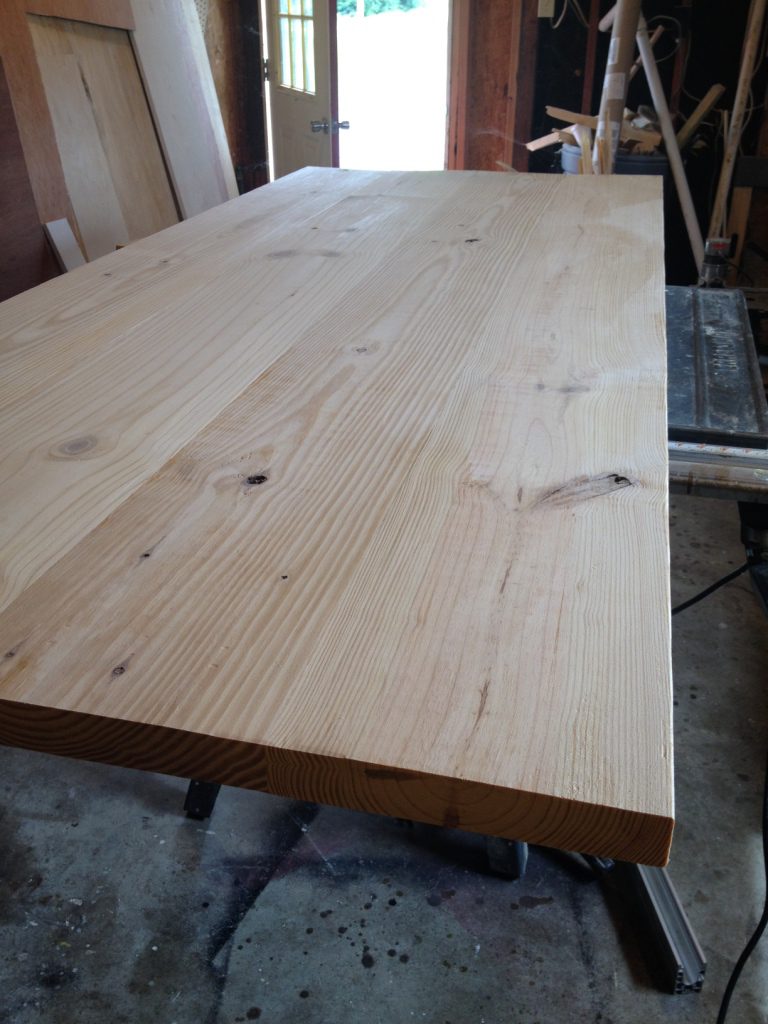 table top after sanding