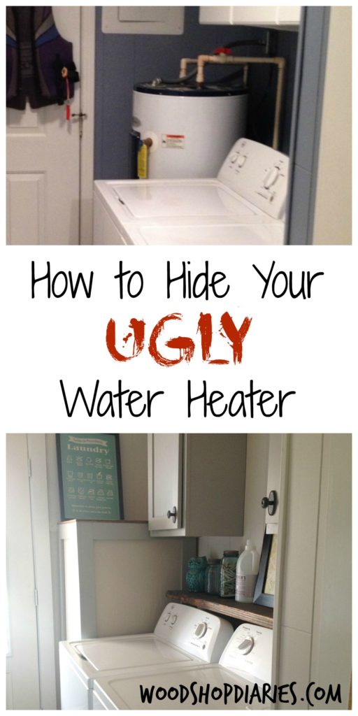 How to hide your ugly water heater--An Easy DIY--Woodshop Diaries