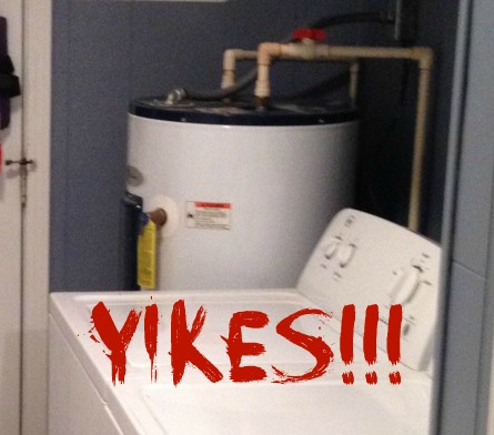 yikes before--ugly water heater