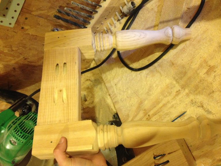 Super Simple DIY Dining Bench with Turned Legs