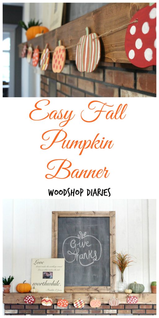 Easy Fall Pumpkin Banner--Woodshop Diaries