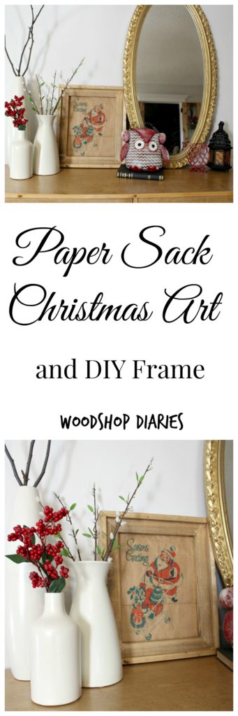 Paper Sack Christmas Art and DIY Frame