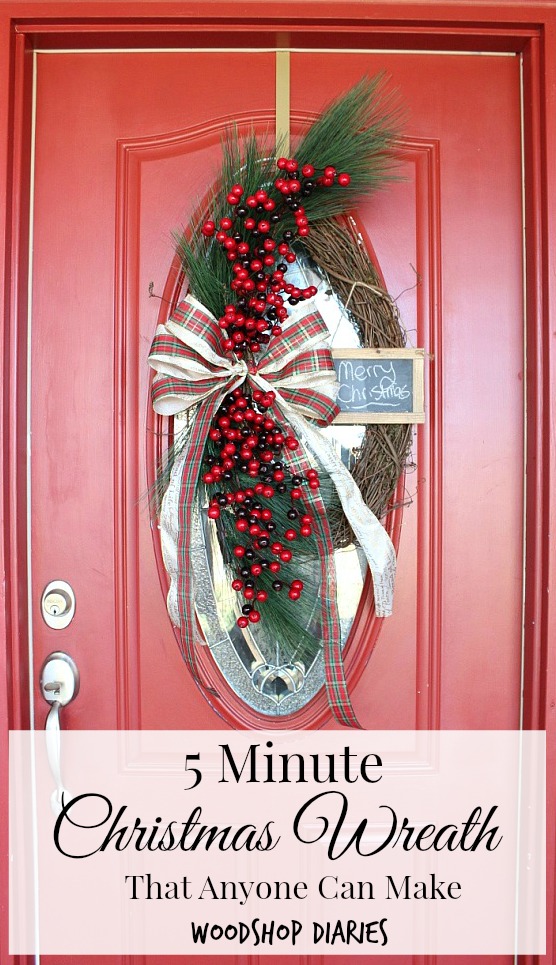 5 Minute Christmas Wreath Anyone Can Make!