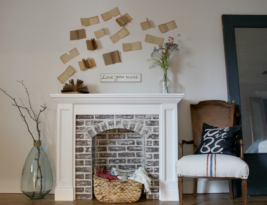 How to DIY a Faux Brick Fireplace and you'll never believe how easy it is!!