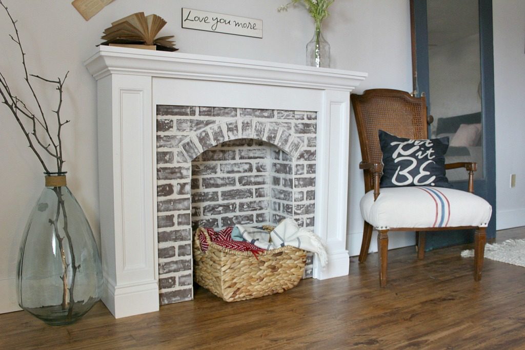 How to DIY a Faux Brick Fireplace and you'll never believe how easy it is!!