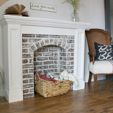 How to DIY a Faux Brick Fireplace and you'll never believe how easy it is!!