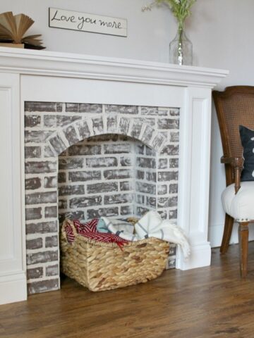 How to DIY a Faux Brick Fireplace and you'll never believe how easy it is!!