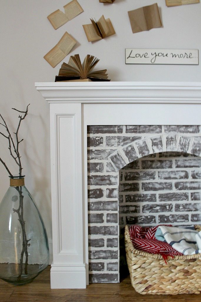 How to DIY a Faux Brick Fireplace and you'll never believe how easy it is!!