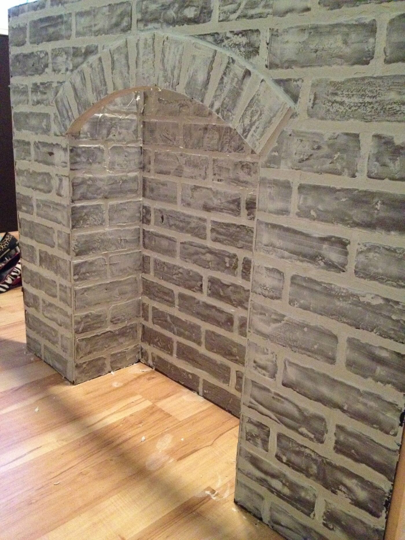 If You're Going to Make It, You Better Fake It--DIY Fake Brick Fireplace