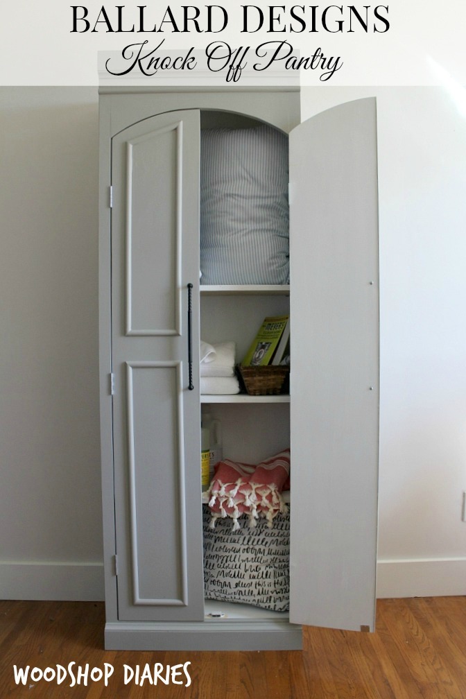 DIY Ballard Designs Knock Off Pantry Cabinet