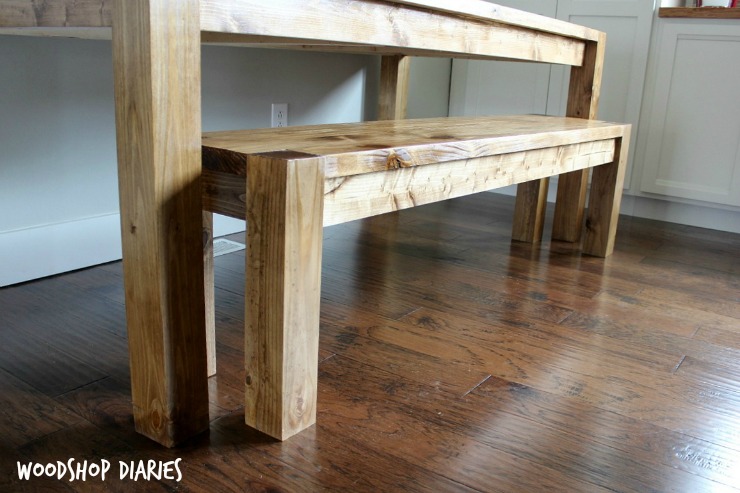 DIY Modern Farmhouse Dining Bench