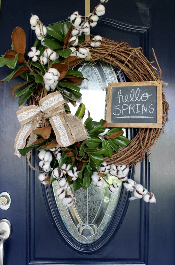 How to make a super easy DIY Spring Wreath in 5 minutes!