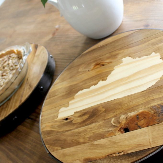 DIY Round Wood Serving Tray {With One Board and Four Tools!}