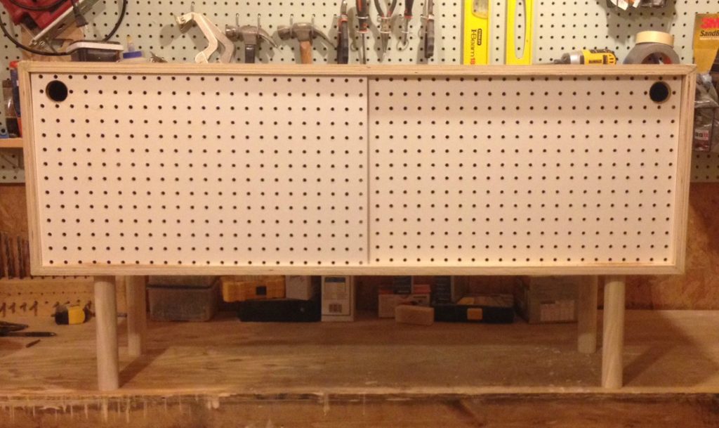 Mid Century Modern DIY Peg Board Cabinet