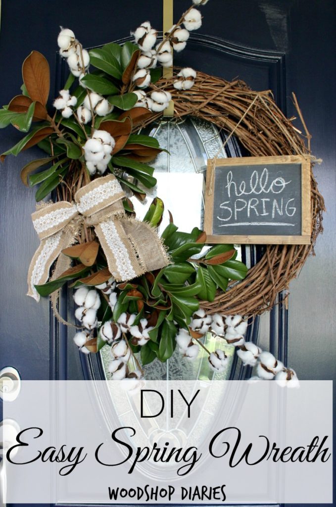 How to make a super easy DIY Spring Wreath in 5 minutes!