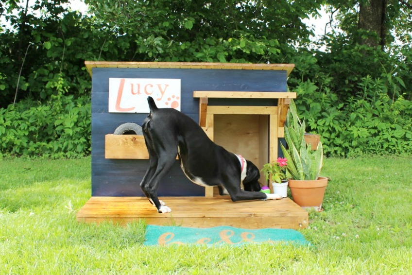 DIY Modern Dog Bowl Stand from Scrap Wood--{just 4 Easy Steps!}