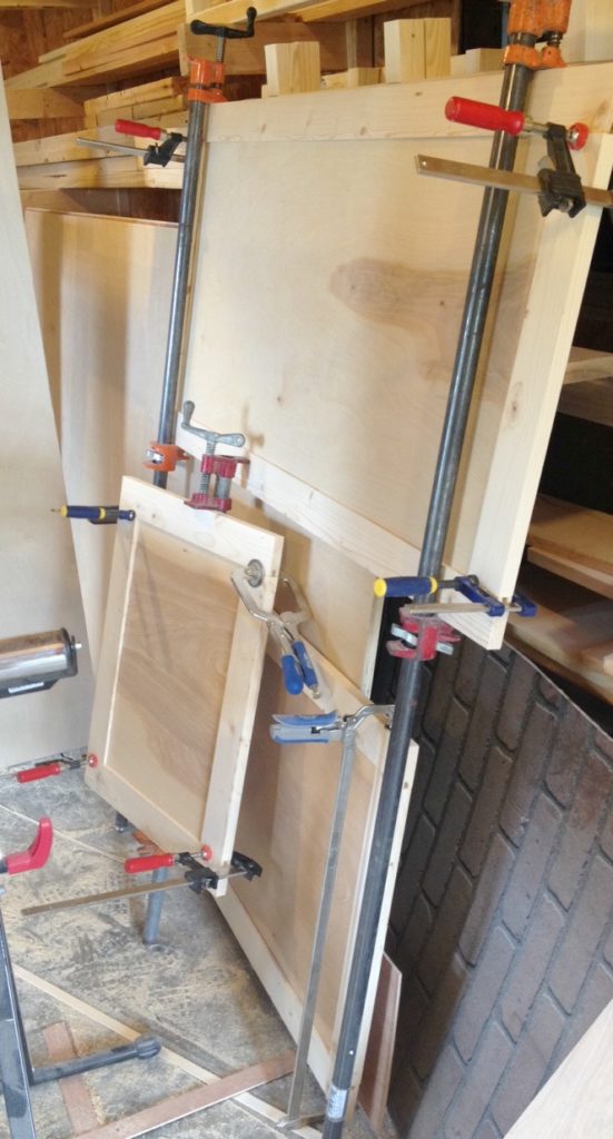 Gluing up doors for built ins