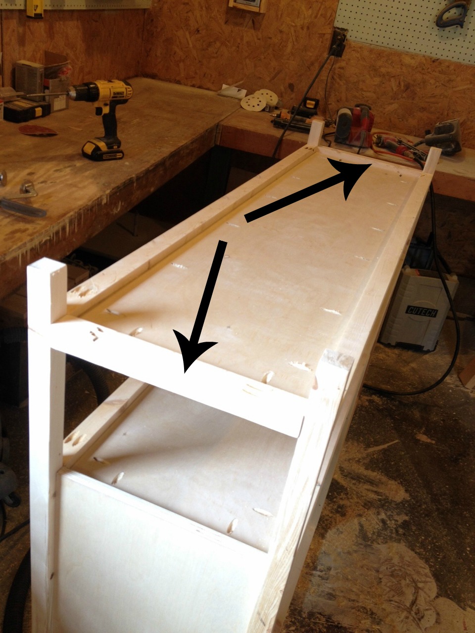 DIY Console with Open Shelf