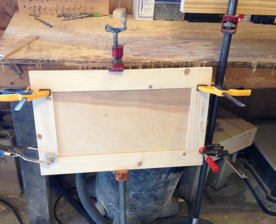 Doors for DIY cabinet gluing up in clamps