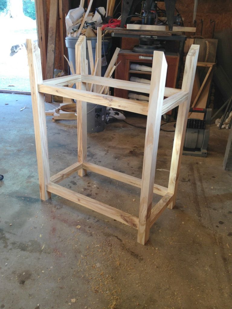 How to assemble bar cart frame pieces