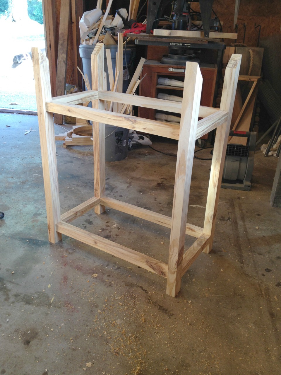 How to assemble bar cart frame pieces