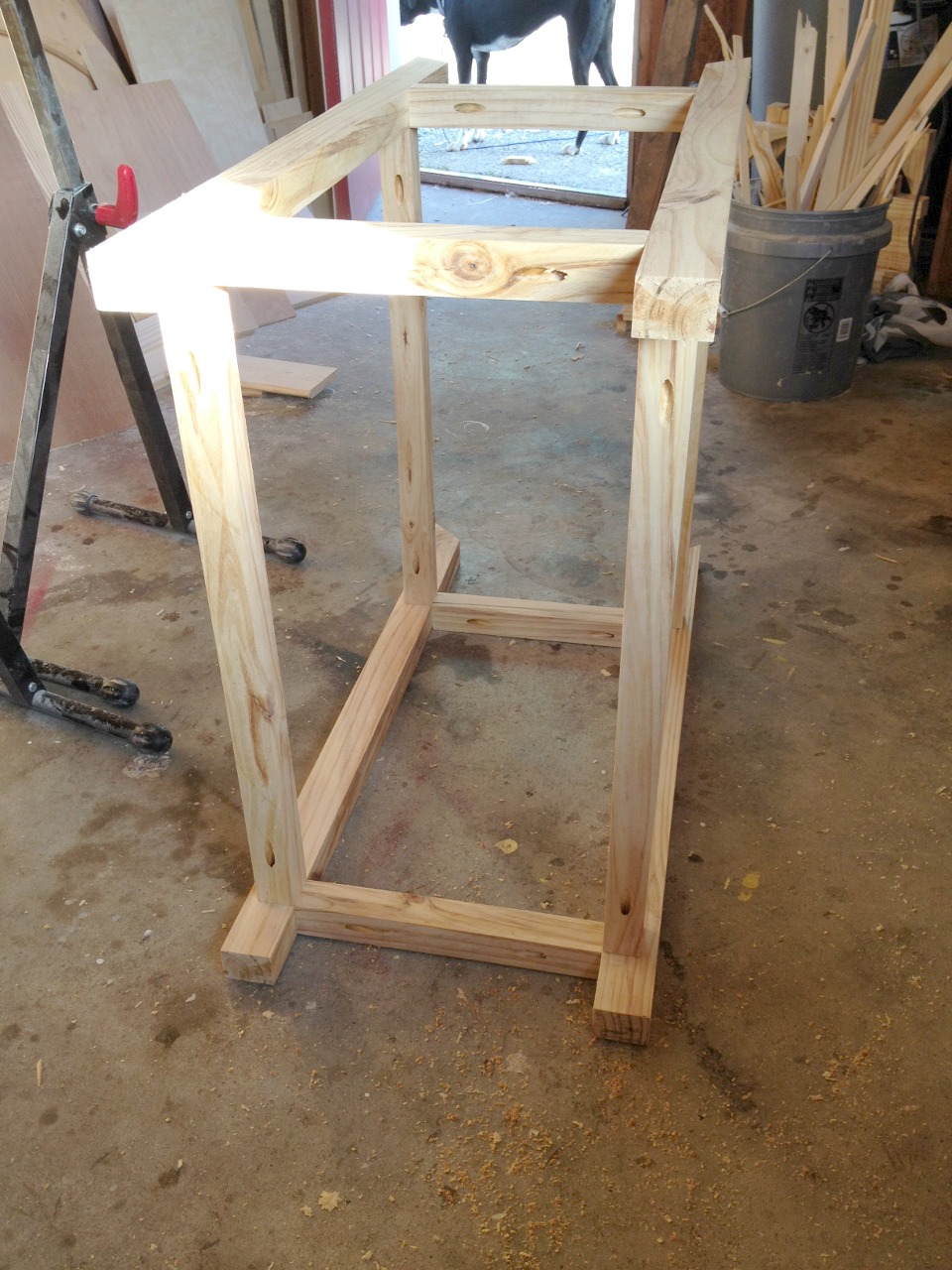 Assemble cart frame using pocket holes and screws