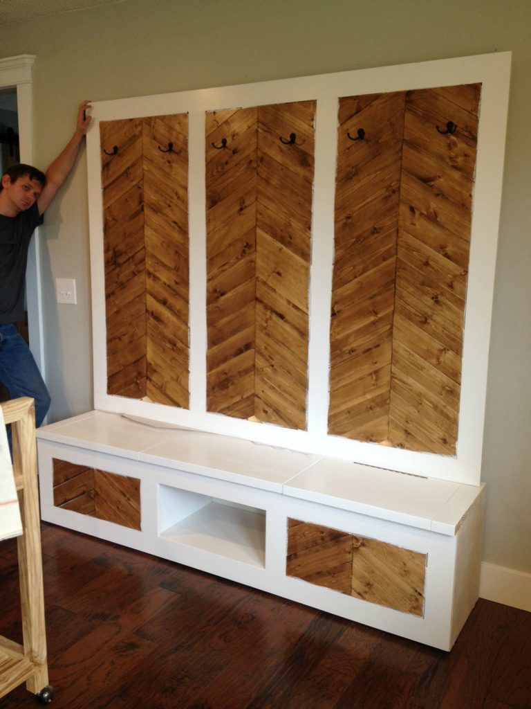 Test fitting mudroom built ins