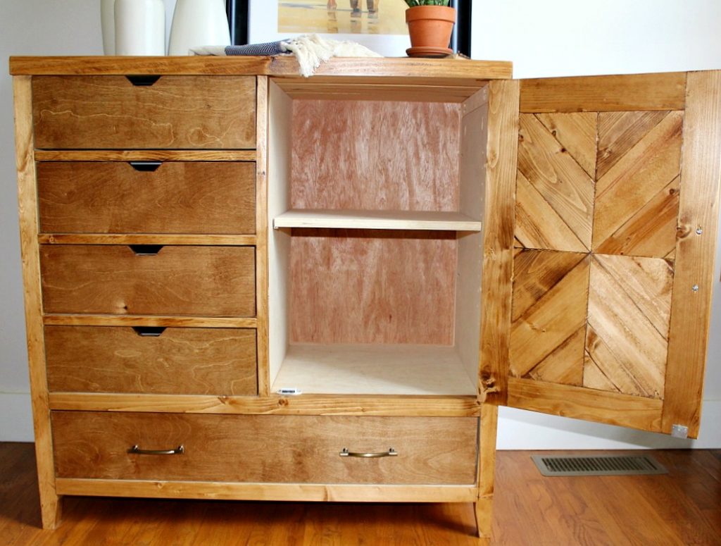 How to build a Modern DIY Dresser Armoire