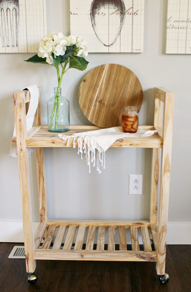 How to Build a DIY Bar Cart from One Board