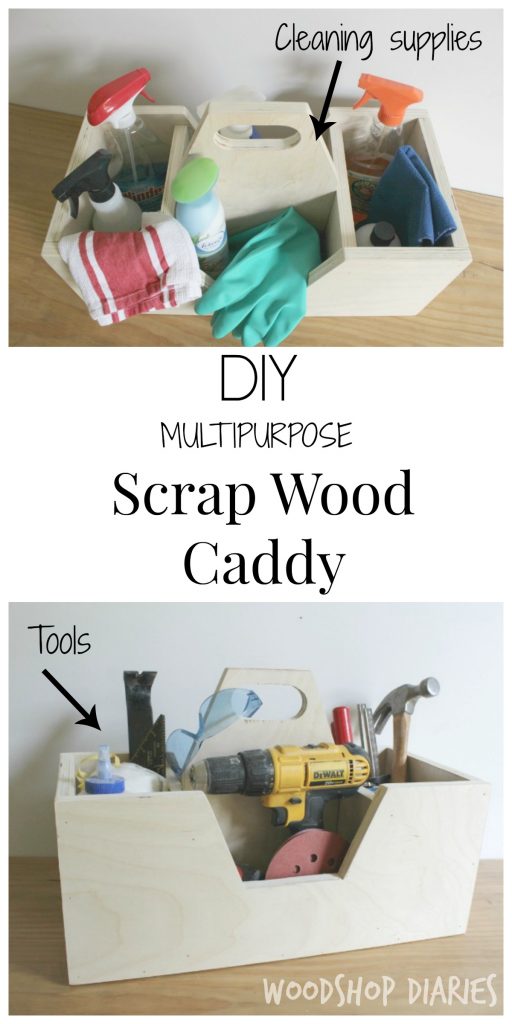 How to build a Scrap Wood Carrying Caddy for Tools or Cleaning Supplies