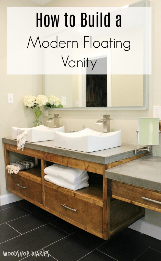 Modern DIY bathroom vanity pin image